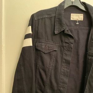 RAG AND BONE Black Jean Jacket Large